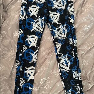 Constantly Varied Gear Blue and White Patterned Leggings